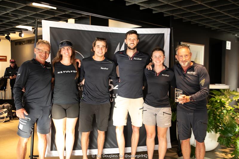 Pallas Capital Gold Cup Act 1 - Mike Ritchie got his whole team up to celebrate Revolver's win on SFR - photo © Nic Douglass for @sailorgirlHQ