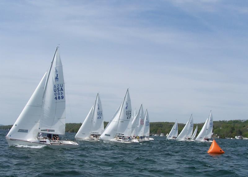 Racecourse action at the Jackrabbit J/22 Regatta photo copyright Jackrabbit J/22 Regatta taken at Canandaigua Yacht Club and featuring the J/22 class