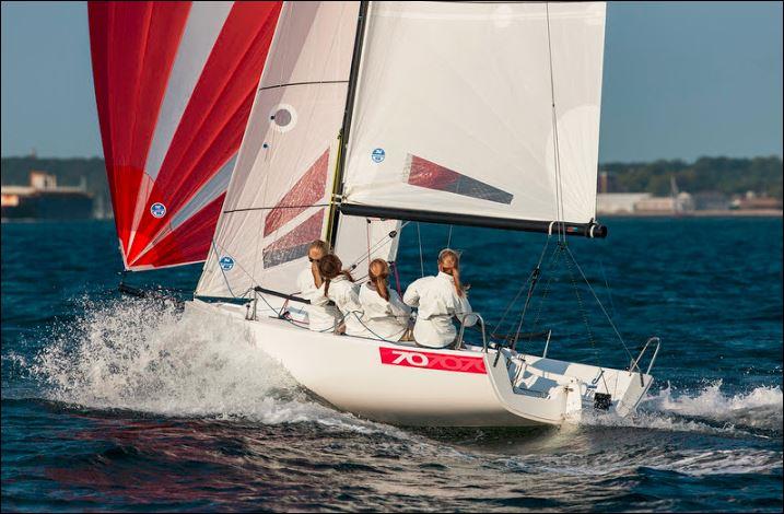 The J70 downwind photo copyright J/Boats taken at  and featuring the J70 class