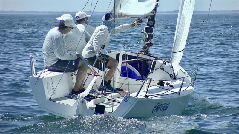 John Heaton on Empeiria, along with teammates Zach Mason and Will Felder - Helly Hansen Sailing World Regatta Series Marblehead photo copyright Christopher Howell taken at  and featuring the J70 class