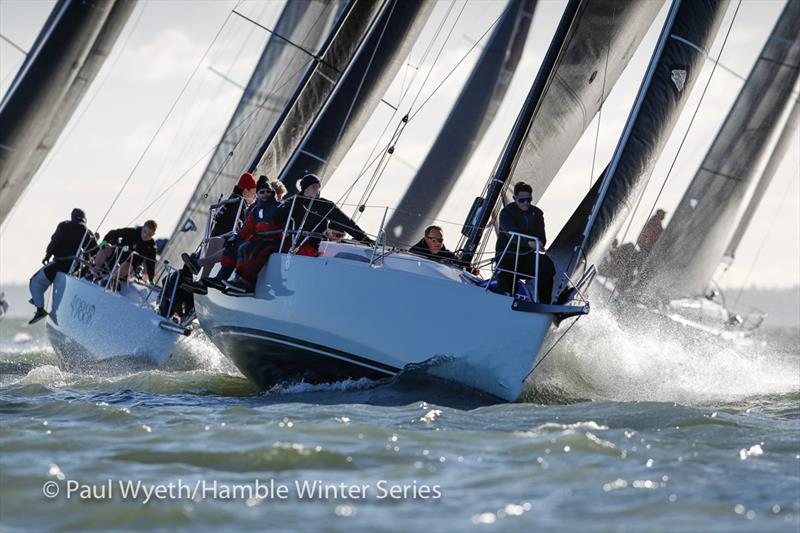 Jump 2 It, J99, during HYS Hamble Winter Series Race Week 7 photo copyright Paul Wyeth / www.pwpictures.com taken at Hamble River Sailing Club and featuring the J/99 class