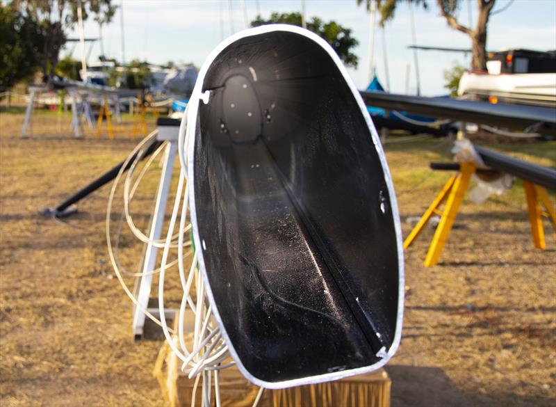 J/99 section - clever mast for sure photo copyright John Curnow taken at Royal Queensland Yacht Squadron and featuring the J/99 class