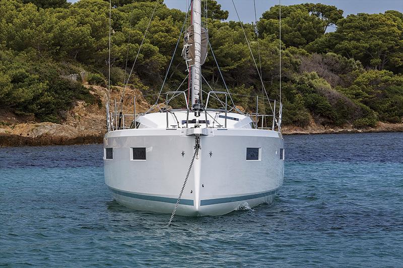 Note the chine, chamfer, and knuckle of the new Jeanneau Sun Odyssey 410 - photo © Guillaume Gauter