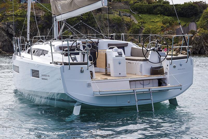 Loads of space and aft section clean out of the water - new Jeanneau Sun Odyssey 410 photo copyright Guillaume Gauter taken at  and featuring the Jeanneau class
