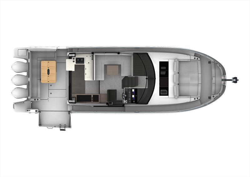 Merry Fisher 1295 Fly - Plan layouts photo copyright Jeanneau America taken at  and featuring the Jeanneau class