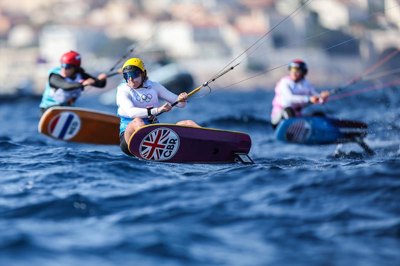 Ellie Aldridge (GBR) wins Women's Kite gold at the Paris 2024 Olympics - photo © World Sailing / Sander van der Borch