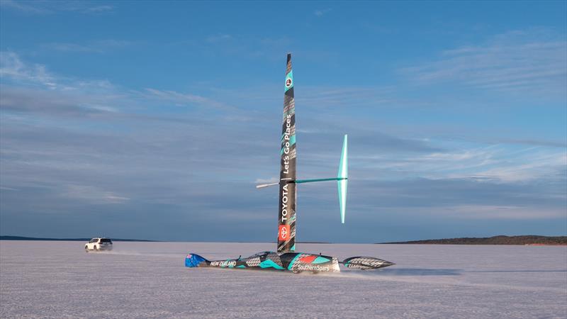 Horonuku is expected to make an attempt on the world land speed record this weekend December 10-11, 2022  photo copyright Emirates Team NZ taken at Royal New Zealand Yacht Squadron and featuring the Land Yacht class