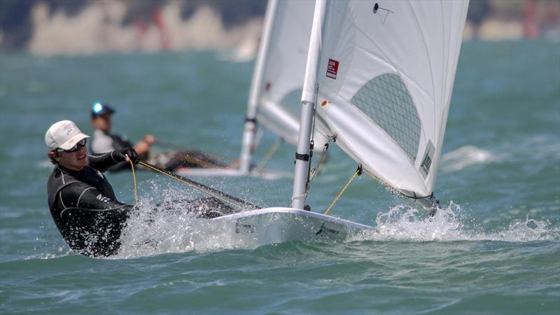 ILCA 7 -  Day 2 - Oceanbridge NZL Sailing Regatta - Takapuna BC February 18, 2022 photo copyright Richard Gladwell / Sail-World.com/nz taken at Takapuna Boating Club and featuring the ILCA 7 class