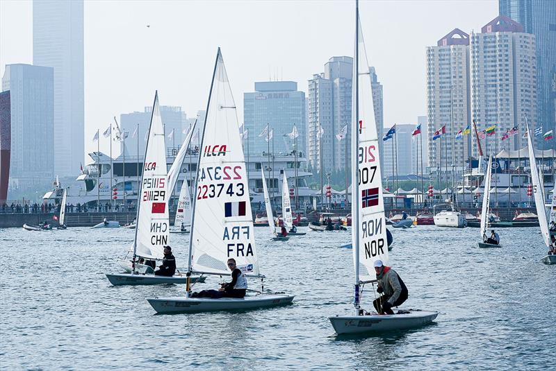 No wind again on day 2 of the ILCA 7 Men's World Championships at Qingdao - photo © Host / ILCA