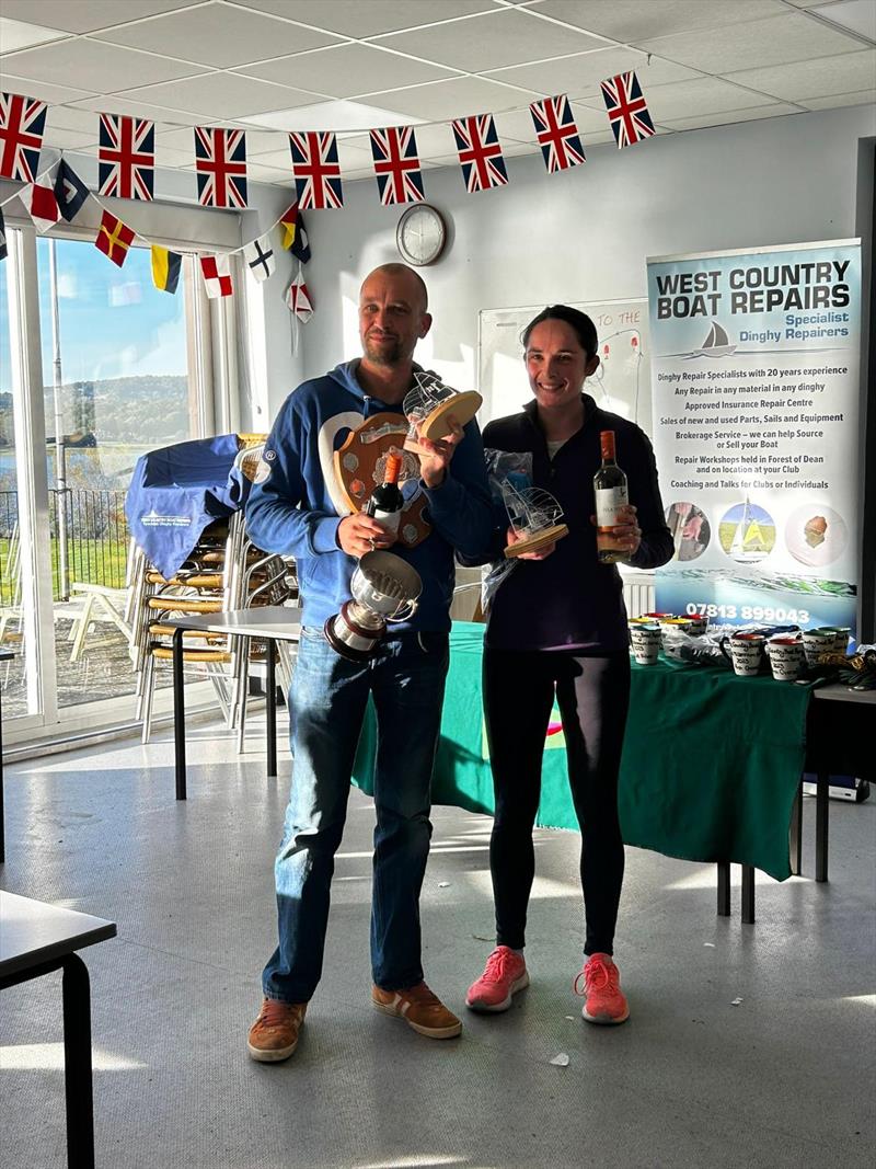 Paul Cullen and Verity Hopkins win the 2000 class Inland Championship at Bough Beech  photo copyright Lou Dicker taken at Bough Beech Sailing Club and featuring the 2000 class