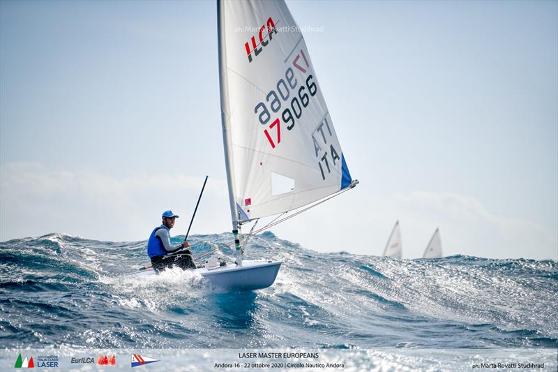 2020 Laser Master Europeans day 4 photo copyright Marta Rovatti Studihrad taken at Circolo Nautico Andora and featuring the ILCA 6 class