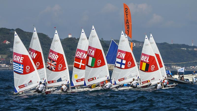 Start Womens Laser Radial Medal Race - Tokyo2020 - Day 8- August 1, - Enoshima, Japan. - photo © Richard Gladwell - Sail-World.com/nz