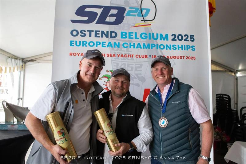Team TED during the SB20 Europeans 2025 in Ostend, Belgium Prize Giving - photo © Anna Zyk