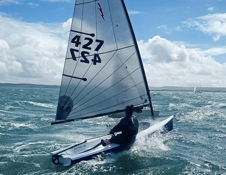 Maria Claridge during the Noble Marine Insurance 2023 Lightning 368 Sea Championship at Lymington photo copyright John Claridge taken at Lymington Town Sailing Club and featuring the Lightning 368 class