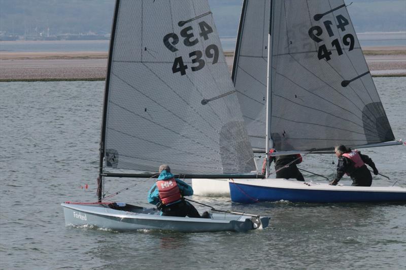 Close racing in the Novice Lightening fleet at the West Kirby Sailing Club Easter Regatta  - photo © Alan Jenkins