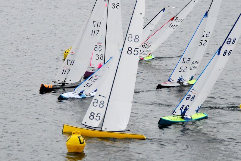 Bob Iles makes a perfect port tack start - Marblehead GAMES 4 event and Mermaid Trophy at Guildford (Abbey Meads) photo copyright Roger Stollery taken at Guildford Model Yacht Club and featuring the Marblehead class