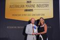 'The 2023 Marketing Strategy of the Year Award,' won by Seahub Software Presented by Sanctuary Cove International Boat Show