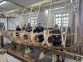 100% British sourced timber being used to build a 14ft Gartside clinker boat at the Boat Building Academy in Lyme Regis