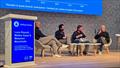 boot Düsseldorf stage 2026 - 'From Sailing Event to Destination Engine' - (l-r) Massimo Marchiotto - Councillor of Comune di Malcesine, Luca Rizzotti - President of The Foiling Organization, Marcus Krall - Moderator, Matteo Gazzi - Comune di Malcesine