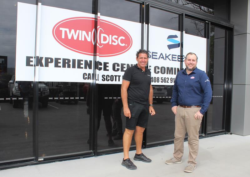 Shane Subichin and Branch Manager Scott Redman at the Twin Disc Pacific Seakeeper Experience Centre - photo © Twin Disc