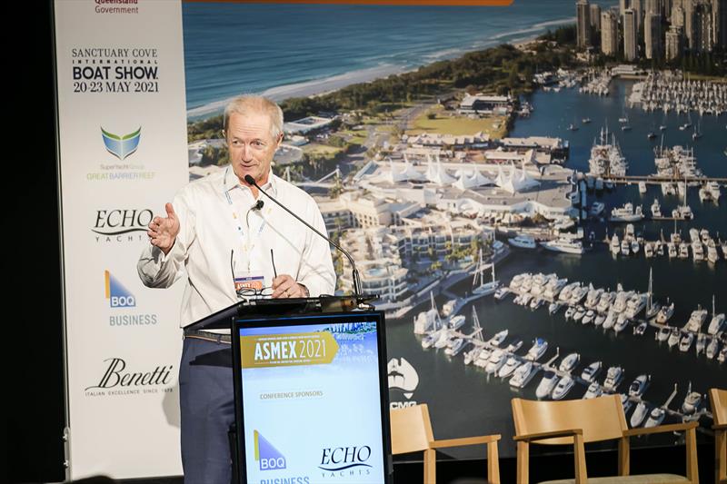 2021 ASMEX Conference: Alistair Murray MC photo copyright Sheree Burke taken at  and featuring the Marine Industry class