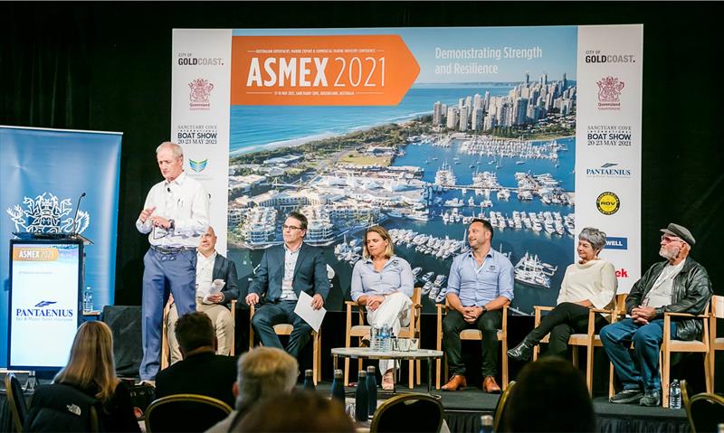2021 ASMEX Conference: Electrification Panel photo copyright Sheree Burke taken at  and featuring the Marine Industry class