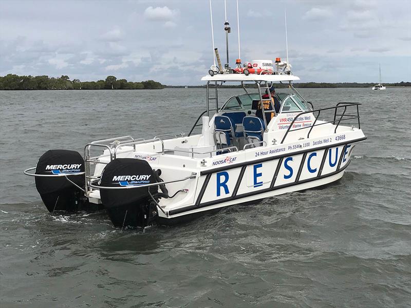 The new Noosa Cat 2400 operated by the Jacobs Well Volunteer Marine Rescue squadron - photo © Mercury Marine
