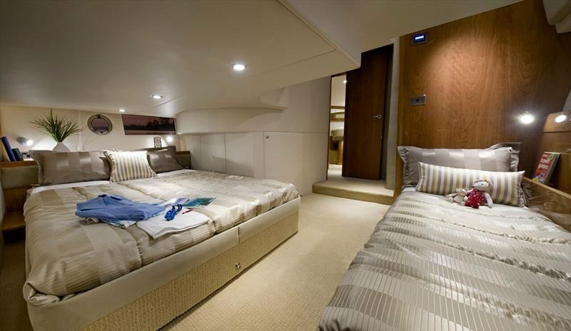 Riviera 43 Open Flybridge guest cabin - photo © Riviera Studio