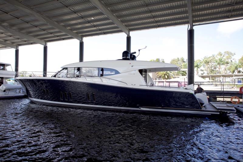 Barry-Cotter's new S70 has recessed port holes which gives the hull a more sleek appearance photo copyright Maritimo taken at  and featuring the Marine Industry class