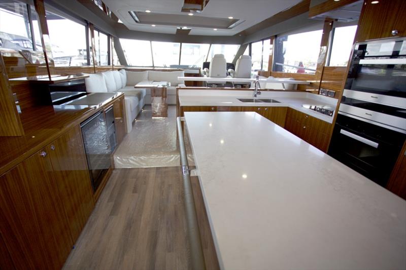 S70 interior photo copyright Maritimo taken at  and featuring the Marine Industry class