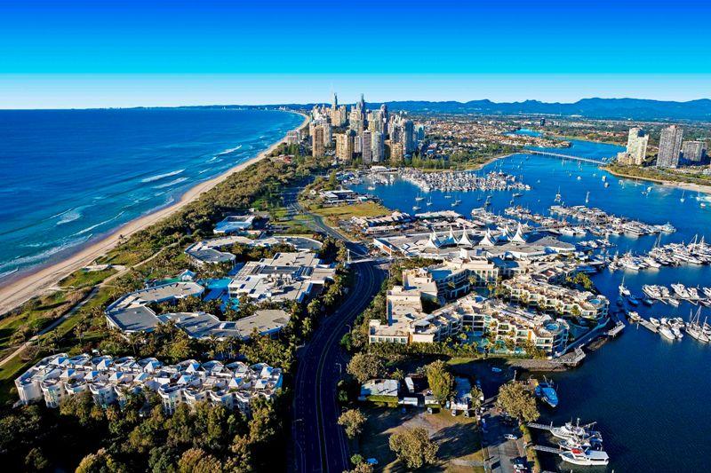 Aerial view of Gold Coast Broadwater photo copyright Mark Burgin taken at  and featuring the Marine Industry class