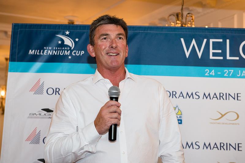 Orams Marine's Craig Park speaks at superyacht regatta, the NZ Millennium Cup earlier this year photo copyright Jeff Brown - Breed Media taken at  and featuring the Marine Industry class