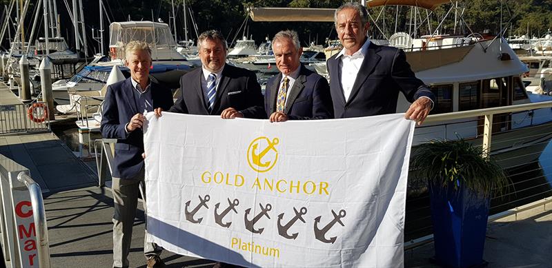 L to R - MIA EO Colin Bransgrove, MIA Chairman Andrew Chapman, EMBH Director Darren Vaux, EMBH Marina Manager John Lawler at Platinum Presentation photo copyright Colin Bransgrove taken at  and featuring the Marine Industry class