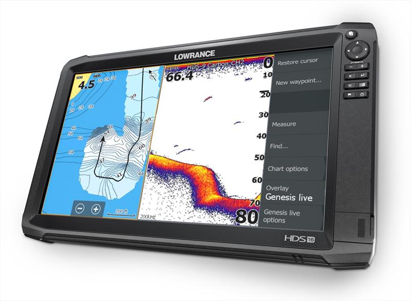 Lowrance HDS Carbon Display - photo © Laura Tolmay