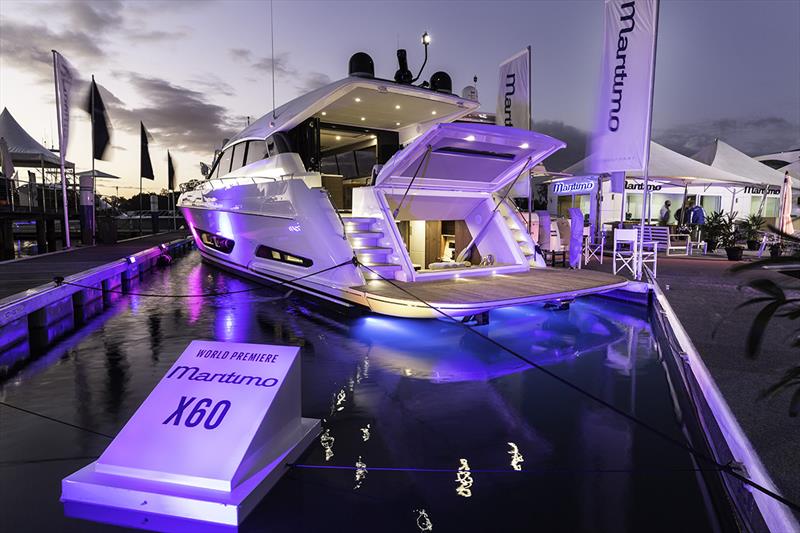 The runaway success of the Maritimo x60 sport yacht launched at the Sanctuary Cove International Boat Show in May as well as demand for other models in the range has seen forward orders stretch out to 2020 photo copyright Darren Gill taken at  and featuring the Marine Industry class