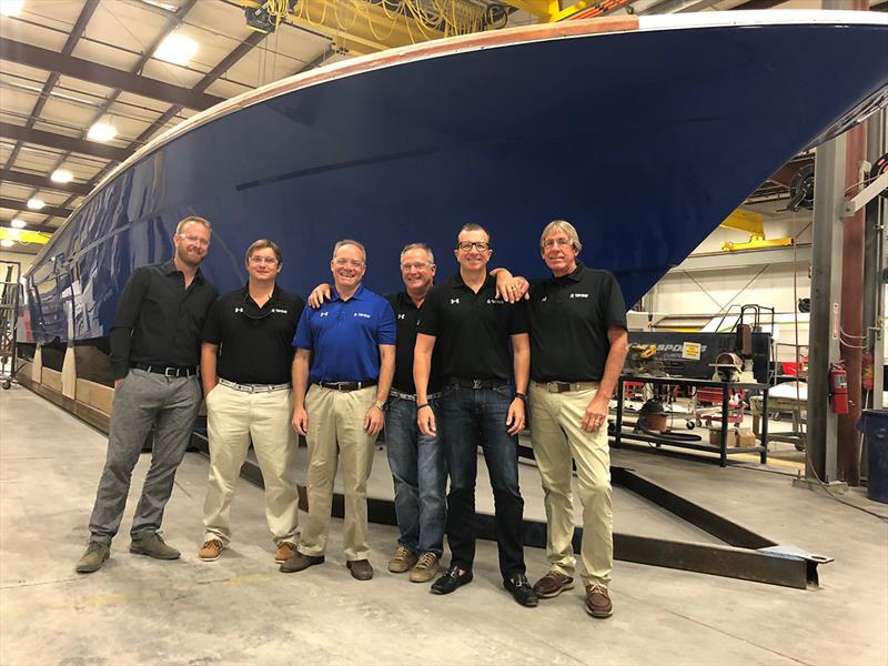 CYC owners Ryan Dobb (third from the left) and Josh White (second from the right) are the latest to join the Maritimo dealer network in the Americas photo copyright Paul Wilson taken at  and featuring the Marine Industry class