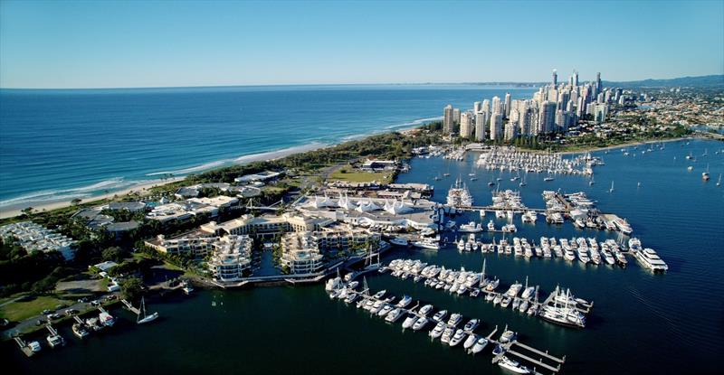 Gold Coast Broadwater aerial view photo copyright Clare Wray taken at  and featuring the Marine Industry class