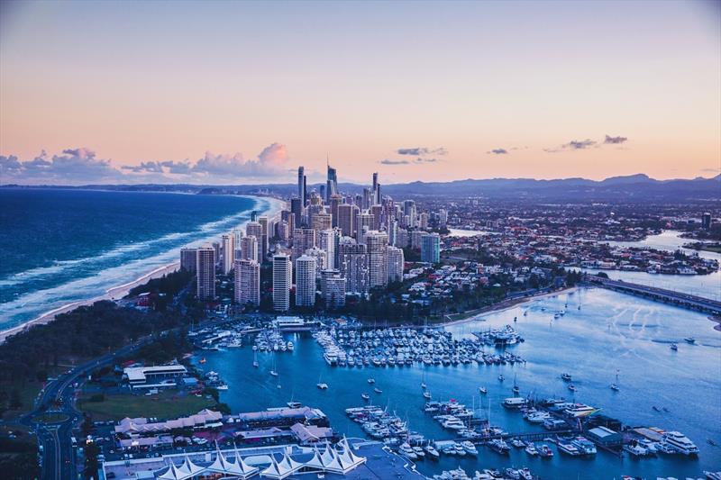 Gold Coast Broadwater aerial view photo copyright Clare Wray taken at  and featuring the Marine Industry class