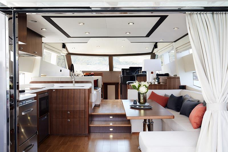 The classy interior of the Longreef 60 SX photo copyright Andy Young taken at  and featuring the Marine Industry class