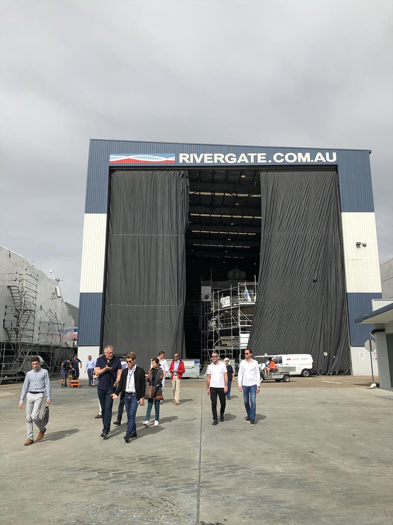 Rivergate Marina & Shipyard – after the superyacht shed visit - 2019 ASMEX Conference - Yard Tours photo copyright Kylie Pike taken at  and featuring the Marine Industry class