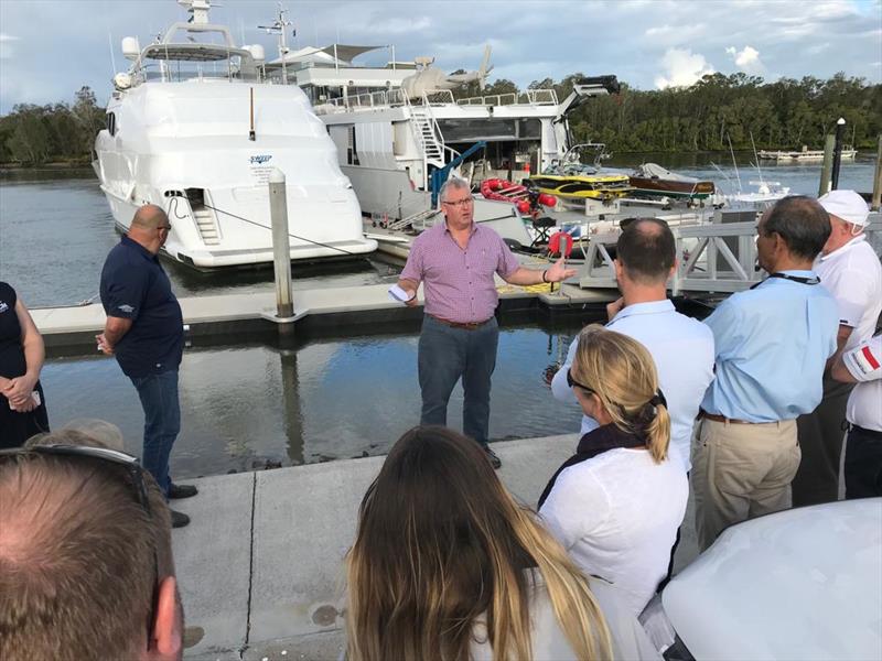 GCCM   Shipyard - Trenton Gay, CEO, GCCM & Shipyard presenting to the group - 2019 ASMEX Conference - Yard Tours - photo © Kylie Pike