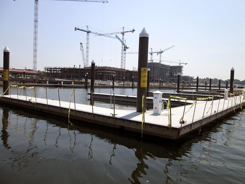 Towns of all sizes can help revitalize their waterfront with BIG funds, such this 2016 project that added desperately-needed temporary and overnight dockage on the Washington, DC waterfront photo copyright U.S. Fish & Wildlife taken at  and featuring the Marine Industry class