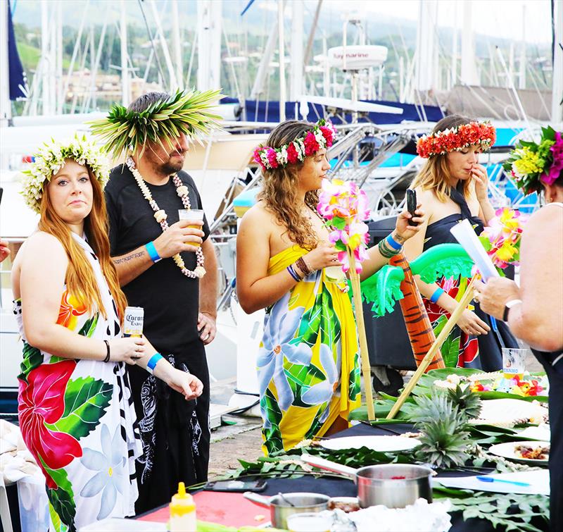 Defending Champions MY Silentworld with the most tropical fancy dress - 7th Annual Australia Tahiti Rendezvous photo copyright Kylie Pike taken at  and featuring the Marine Industry class