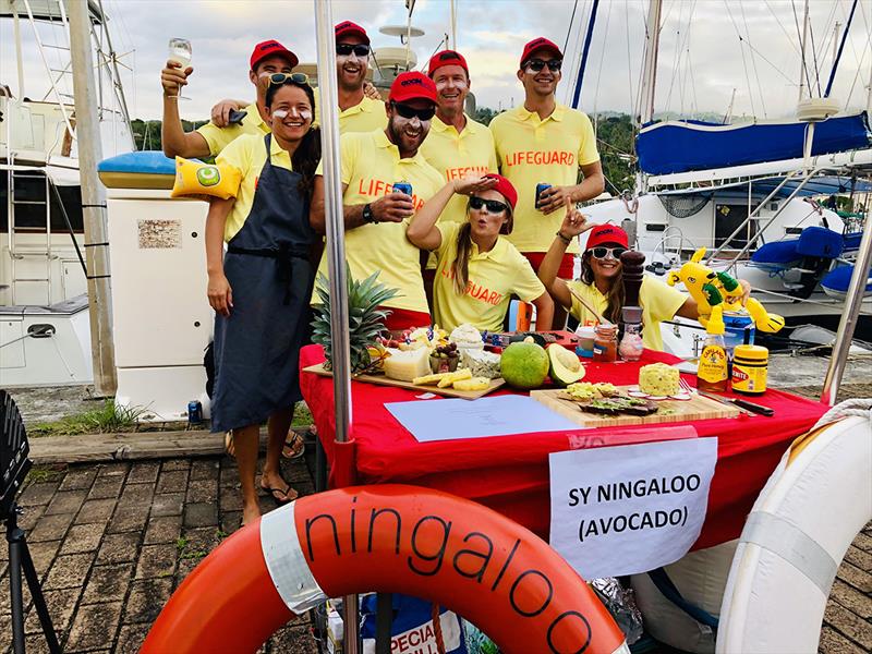 Chef and Crew from SY Ningaloo serving up their BBQ meal to be judged with their secret Tahitian ingredient – avocado! - 7th Annual Australia Tahiti Rendezvous - photo © Kylie Pike