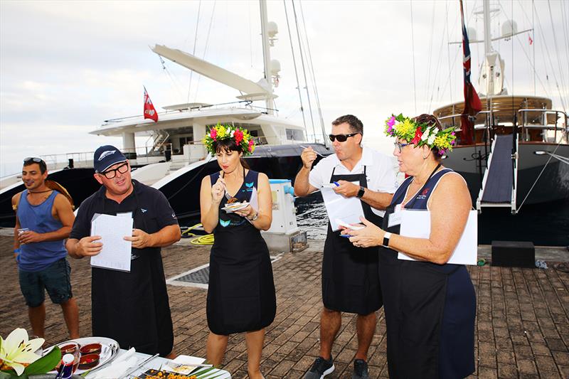 Judging the SYGGBR Aussie BBQ Cooking Competition with Pat McLoughlin, Joanne Drake, David Good (Superyacht Australia) and Carrie Carter (Carter Marine Agencies) - 7th Annual Australia Tahiti Rendezvous photo copyright Kylie Pike taken at  and featuring the Marine Industry class