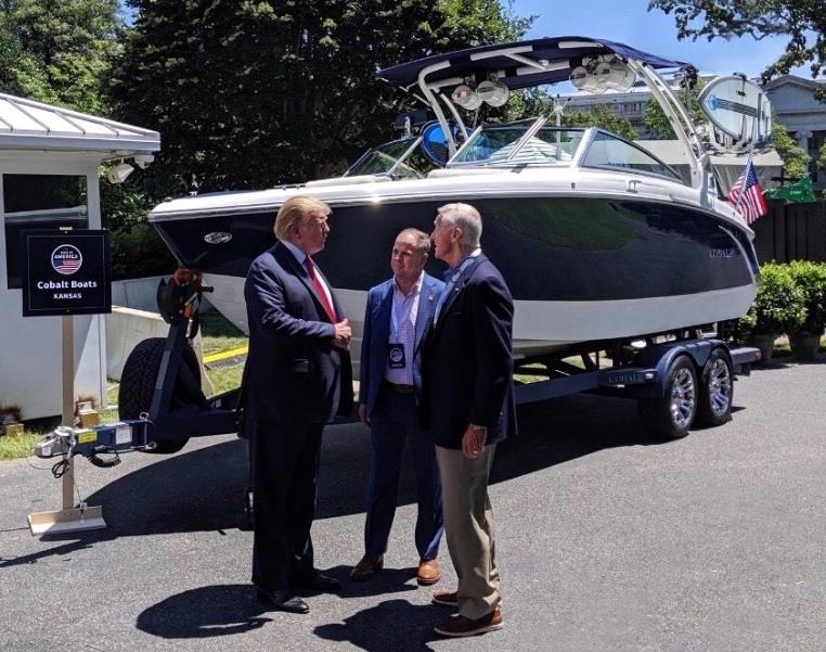 Cobalt Boats representatives join President Trump at the White House for Third Annual Made in America Product Showcase - photo © National Marine Manufacturers Association 
