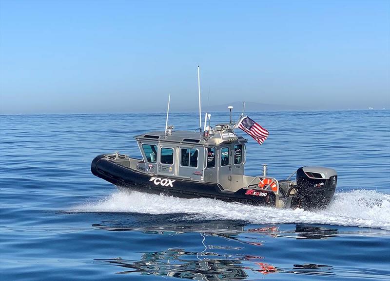 Cox Powertrain California distributor, Boatswains Locker's demonstration boat during recent trials photo copyright Saltwater Stone taken at  and featuring the Marine Industry class