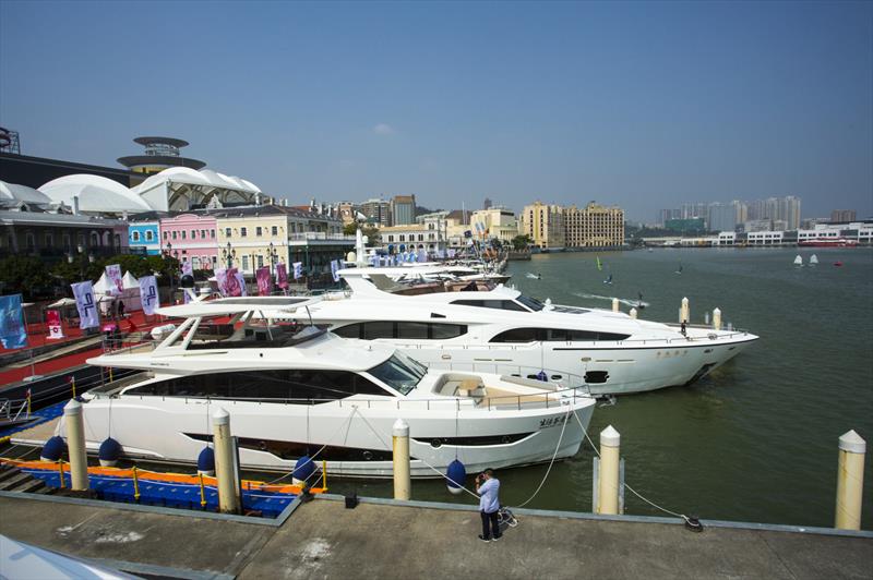 The Fisherman's Wharf line-up. Macau Yacht Show 2019. - photo © Guy Nowell / MYS 2019