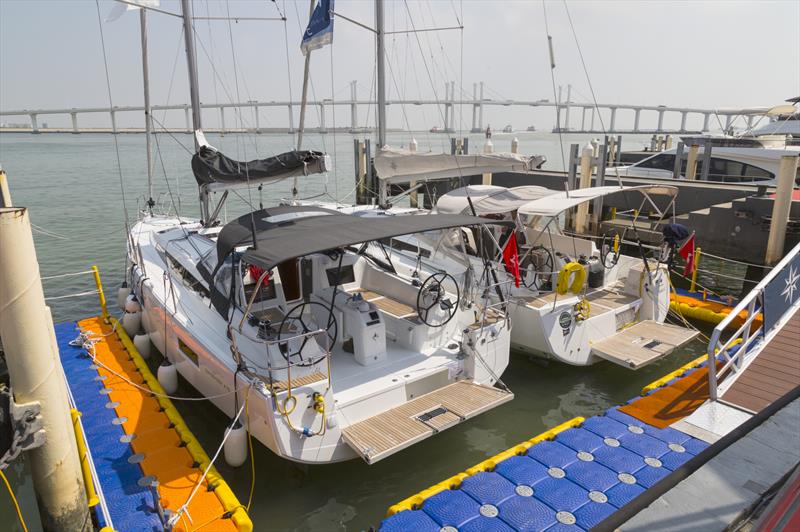 Jeanneau on display. Macau Yacht Show 2019 photo copyright Guy Nowell / MYS 2019 taken at  and featuring the Marine Industry class