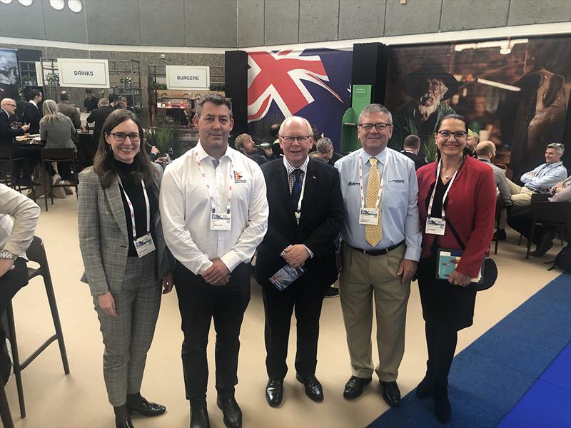 Matthew Neuhaus, Australian Ambassador to the Kingdom of the Netherlands visits the Australian Outback Cafe - 2019 METSTRADE Show photo copyright David Good taken at  and featuring the Marine Industry class